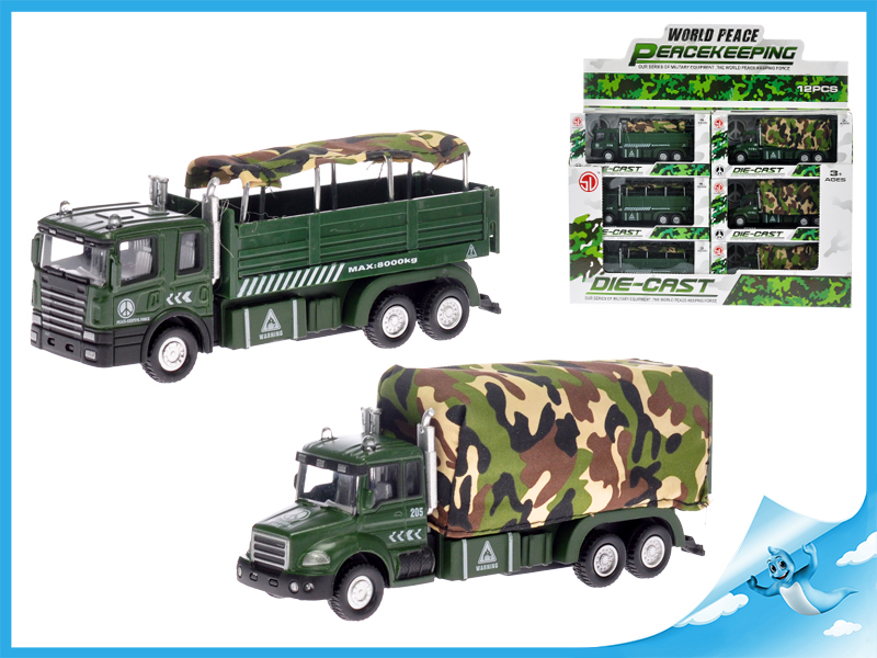 Mikro trading Auto vojenské na zpětný chod - 15 cm