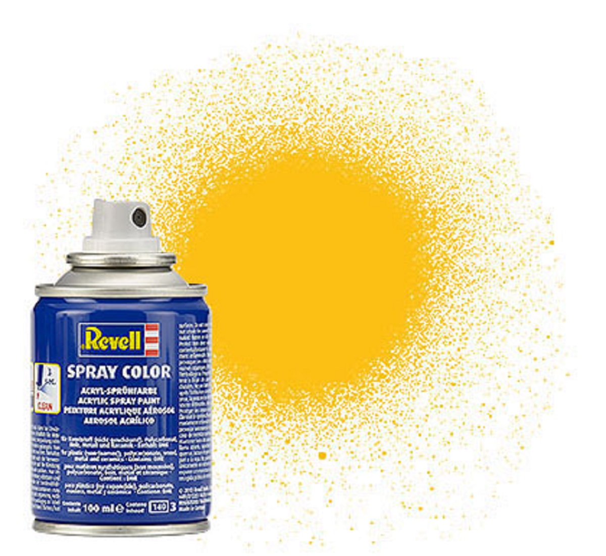 Revell Barva ve spreji akrylová matná - Žlutá (Yellow) - č. 15