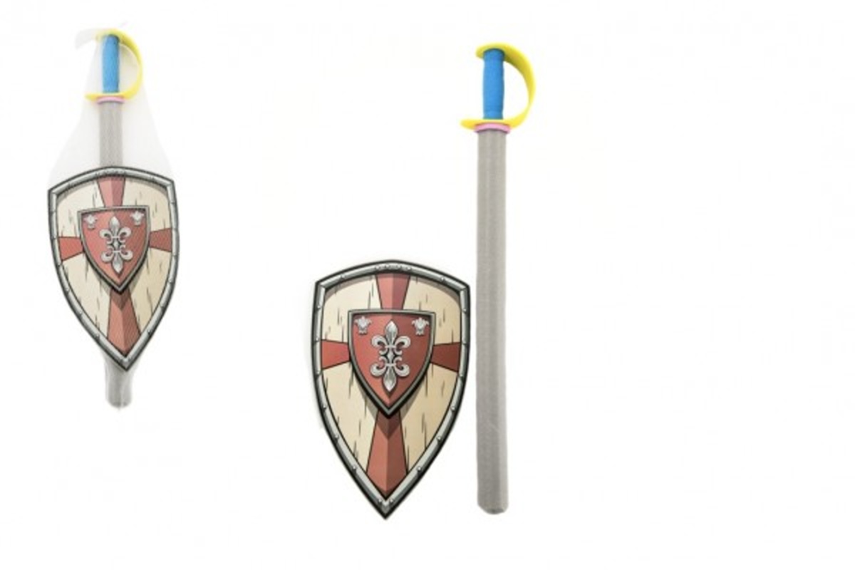 Teddies Meč se štítem - pěnový - 75 cm