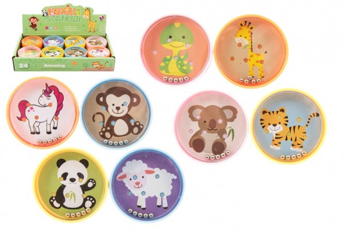 Teddies Hlavolam s kuličkami zvířátka - 5,5 cm