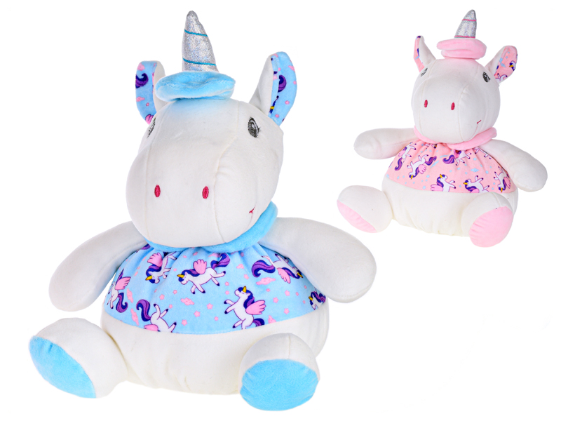Mikro trading Jednorožec plyšový chrastící - 20 cm
