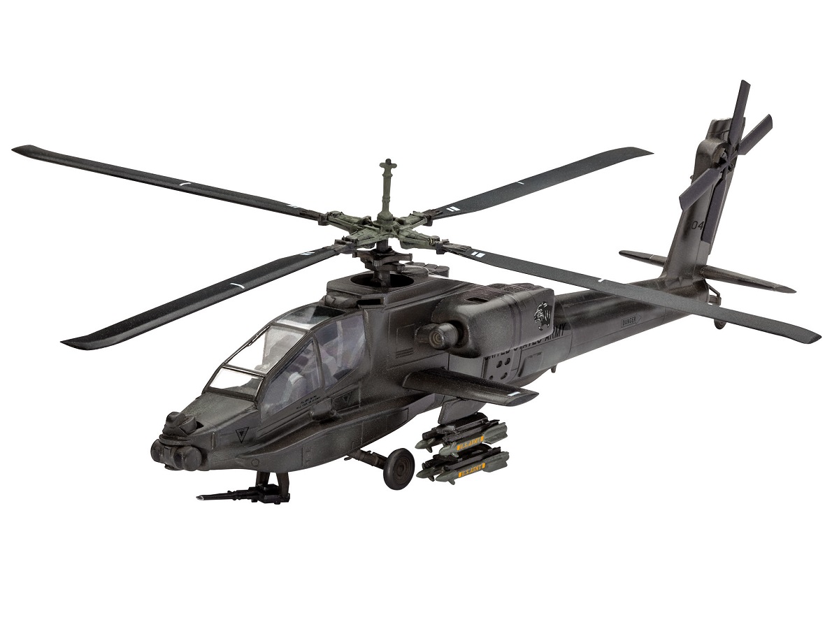 Revell ModelSet - Plastikový model vrtulníku AH-64A Apache