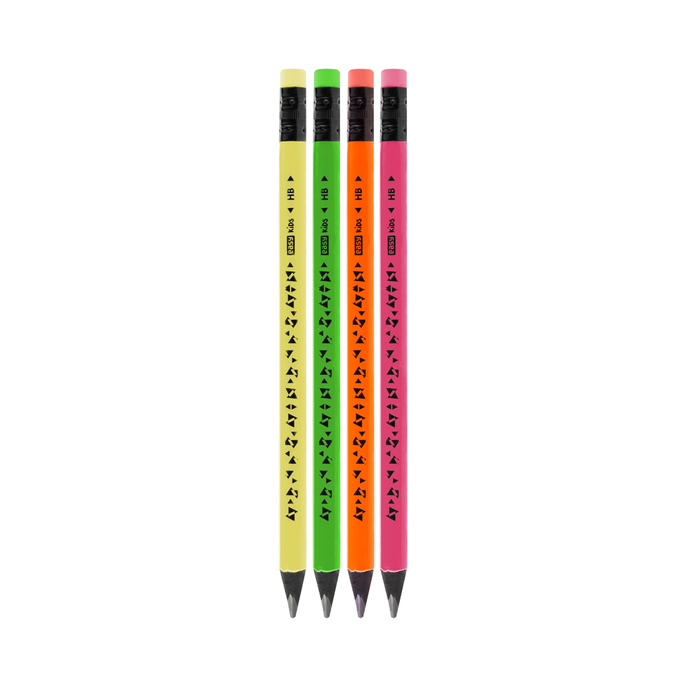 Easy FLUO - Tužka s gumou JUMBO