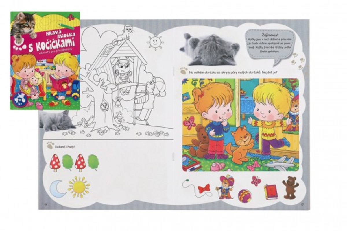 Teddies Pracovní sešit - Hravá školka s kočičkami - CZ verze