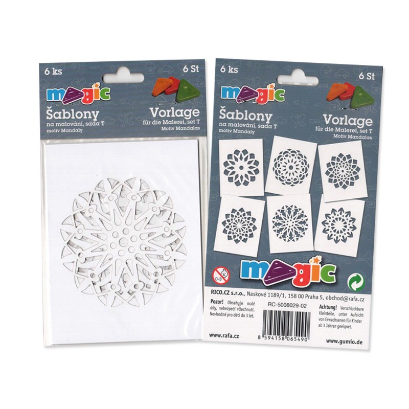 PRIMO MAGIC Papírové šablony - sada T - Mandaly