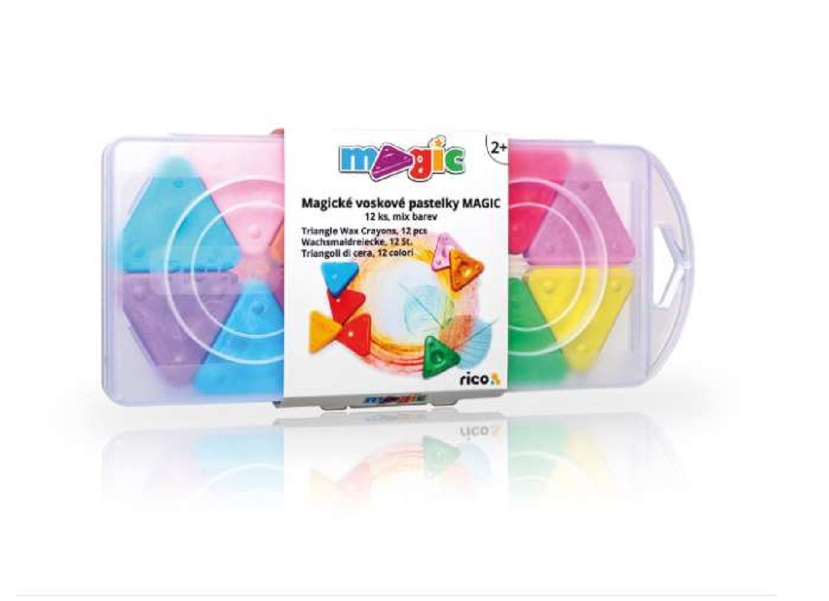 PRIMO MAGIC Voskové pastelky - 12 ks - mix barev