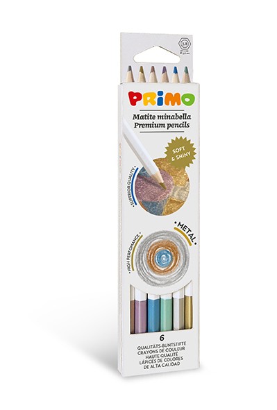 PRIMO MINABELLA METAL Pastelky - 6 barev
