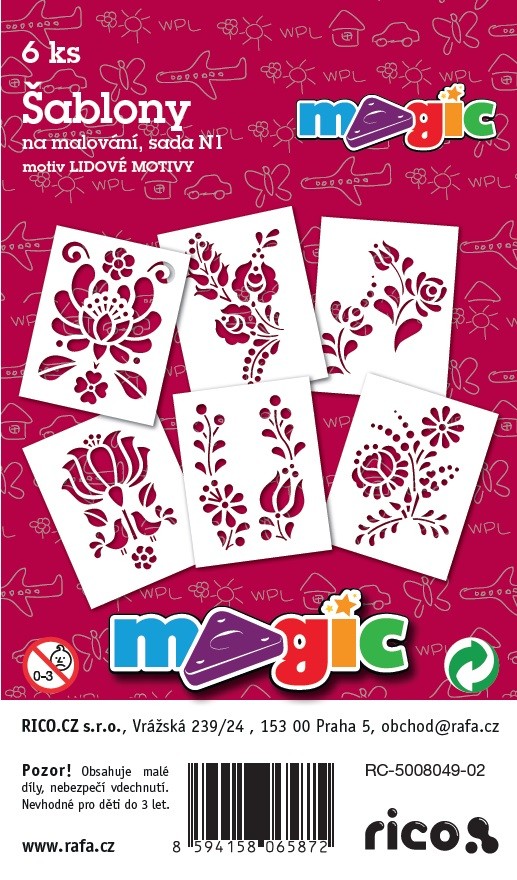 PRIMO MAGIC Papírové šablony - sada N1 - LIDOVÉ MOTIVY