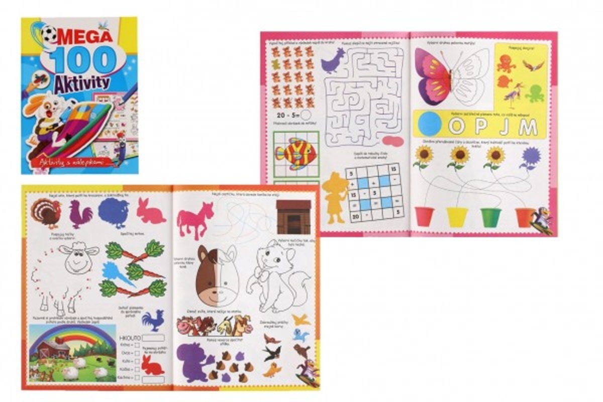 Teddies Mega aktivity s nálepkami 100 - Zajíc - CZ verze