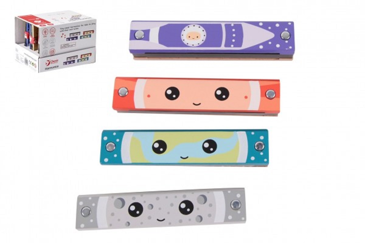 Teddies Harmonika dřevěná - 13 cm
